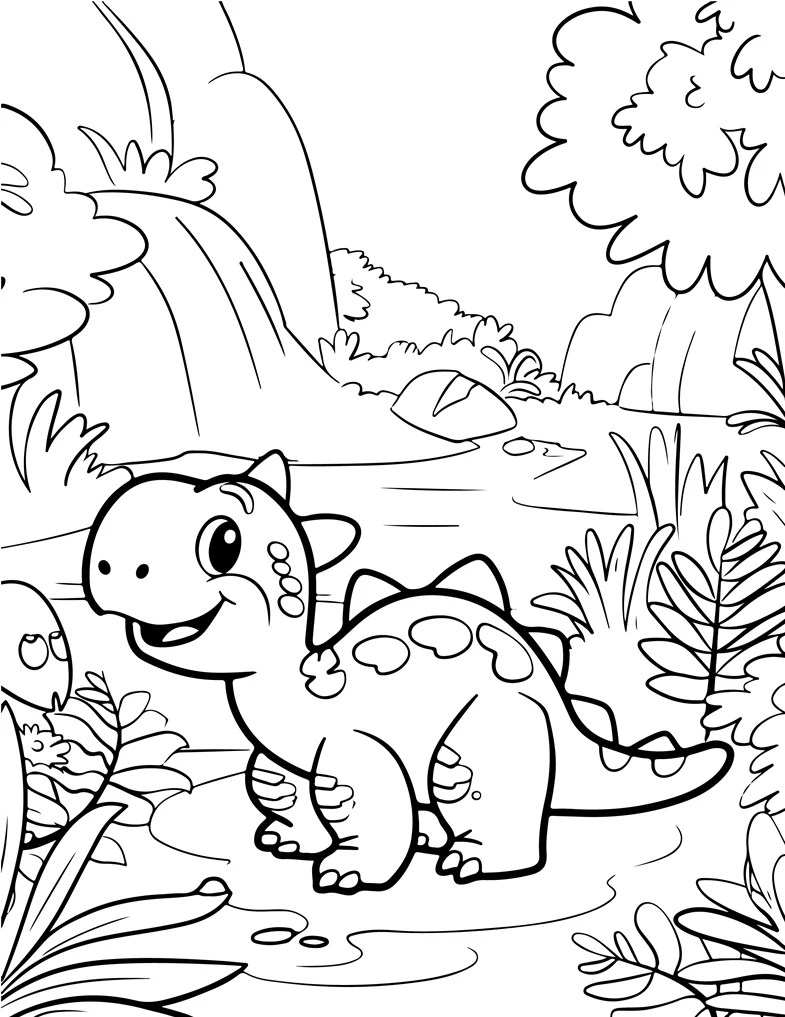 Desenhos de Dinossauros para colorir 10