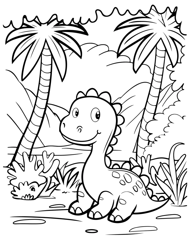 Desenhos de Dinossauros para colorir 100
