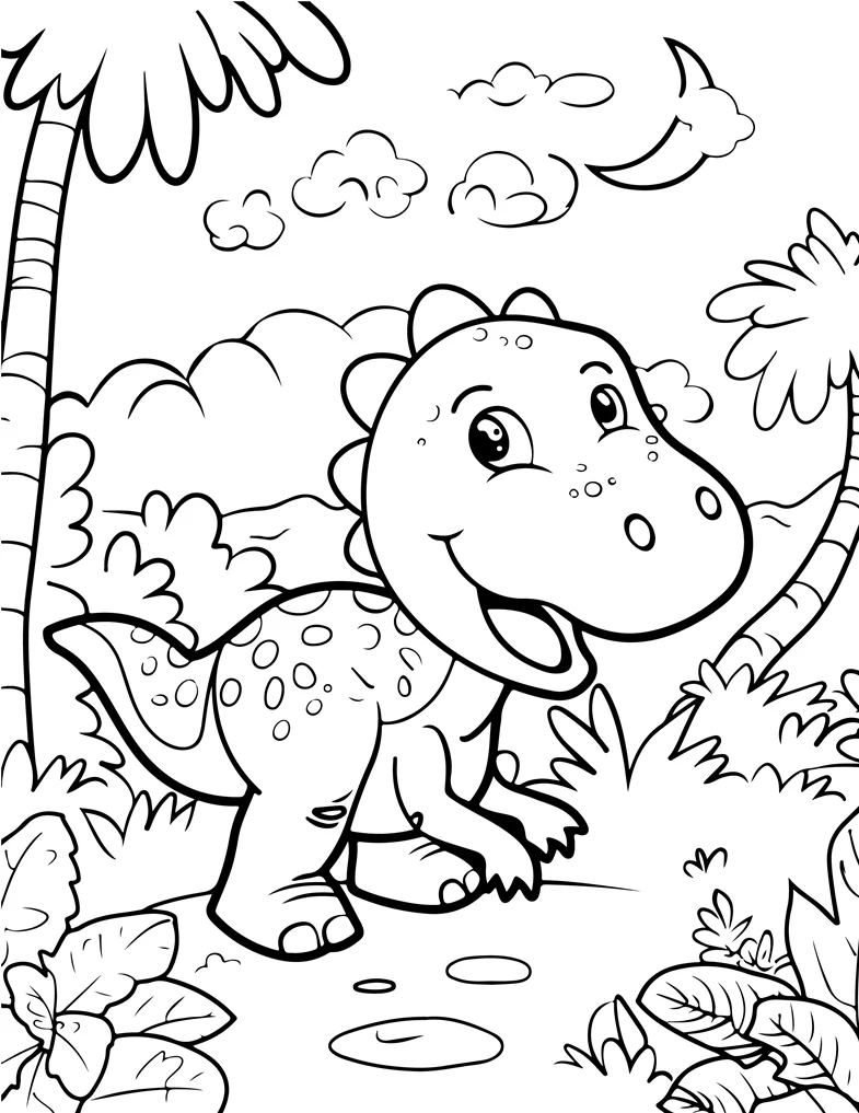 Desenhos de Dinossauros para colorir 101