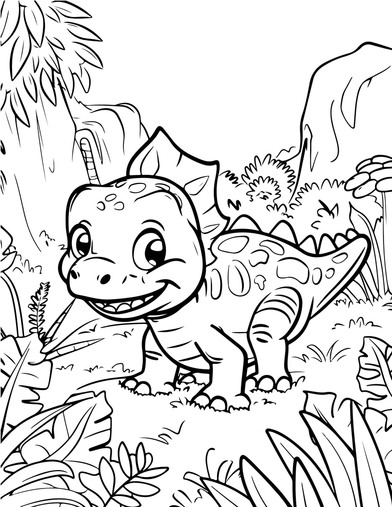Desenhos de Dinossauros para colorir 107