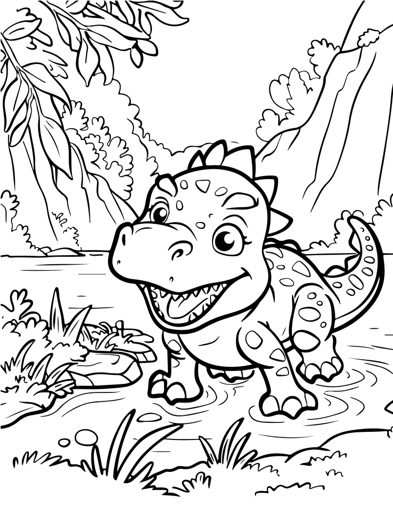 Desenhos de Dinossauros para colorir 12