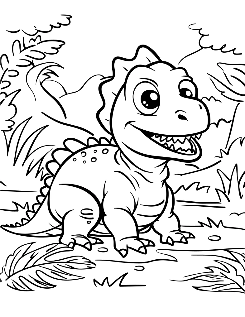 Desenhos de Dinossauros para colorir 14