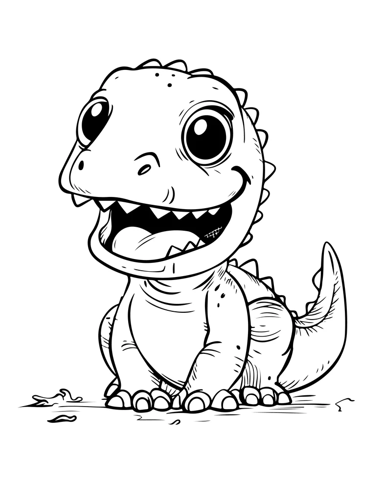 Desenhos de Dinossauros para colorir 16