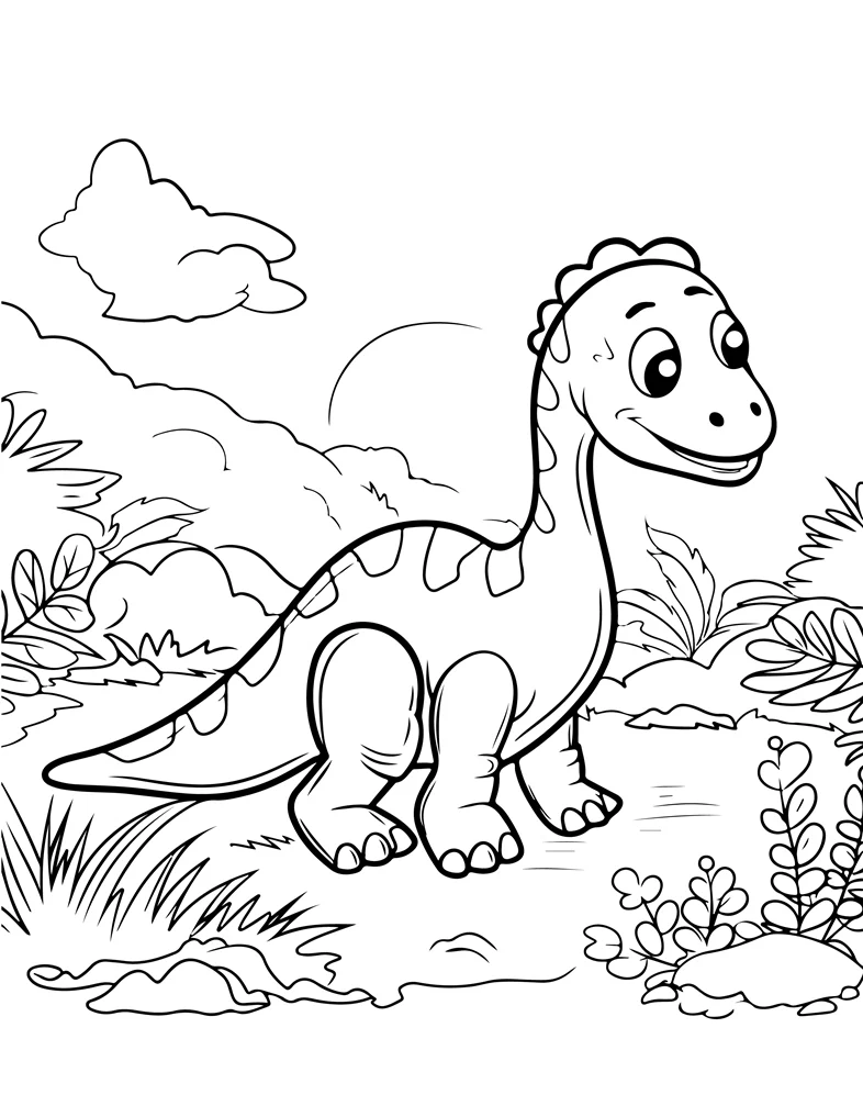 Desenhos de Dinossauros para colorir 21