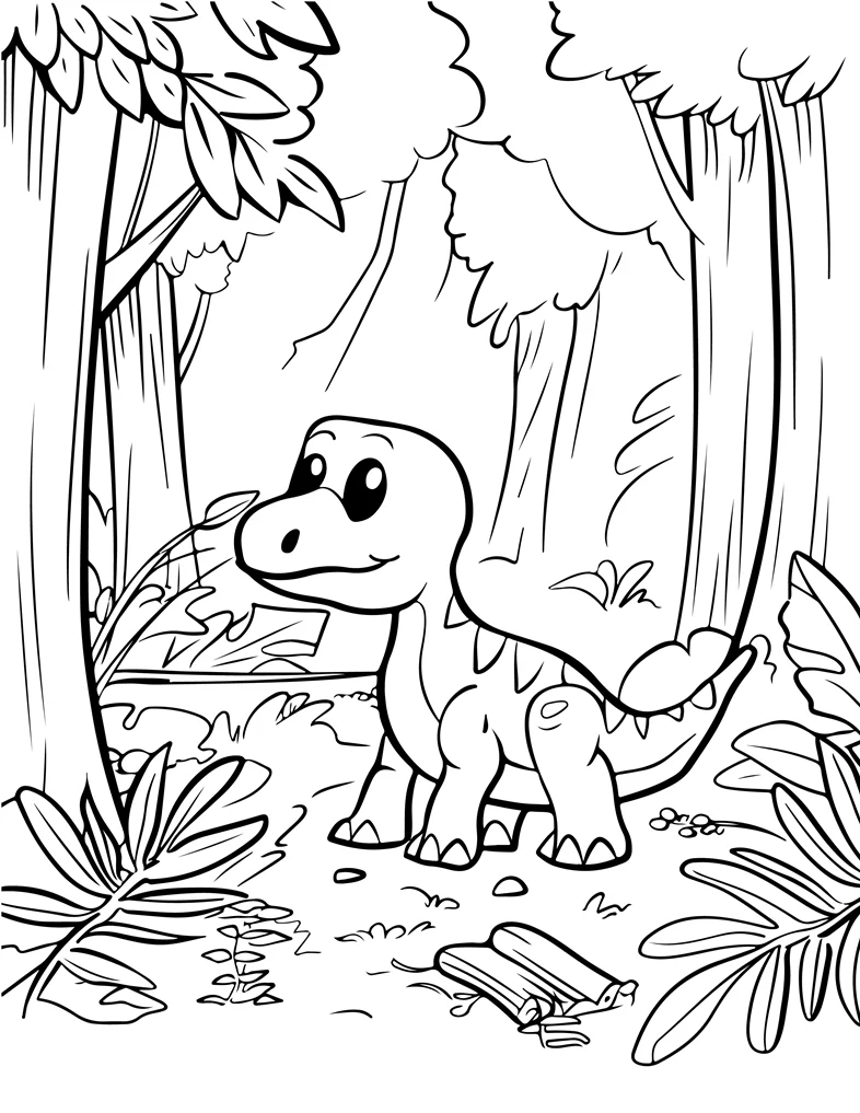 Desenhos de Dinossauros para colorir 24