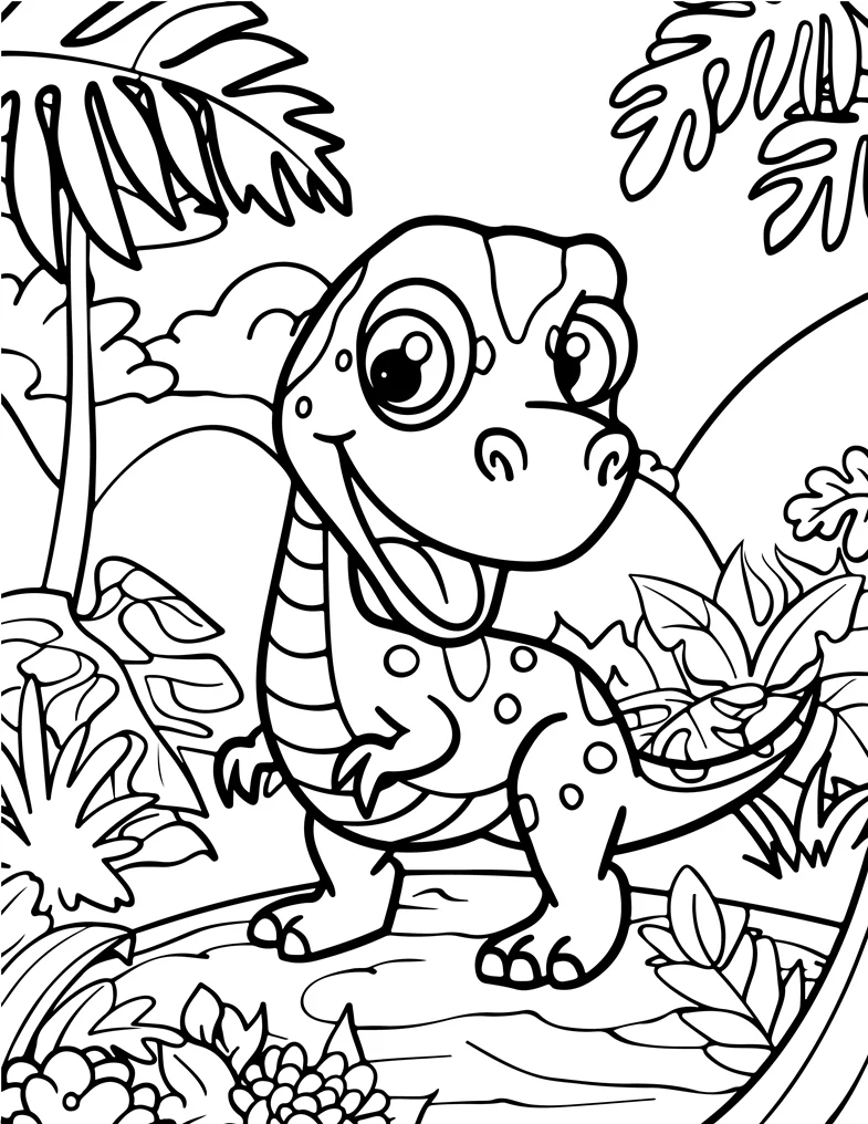 Desenhos de Dinossauros para colorir 5