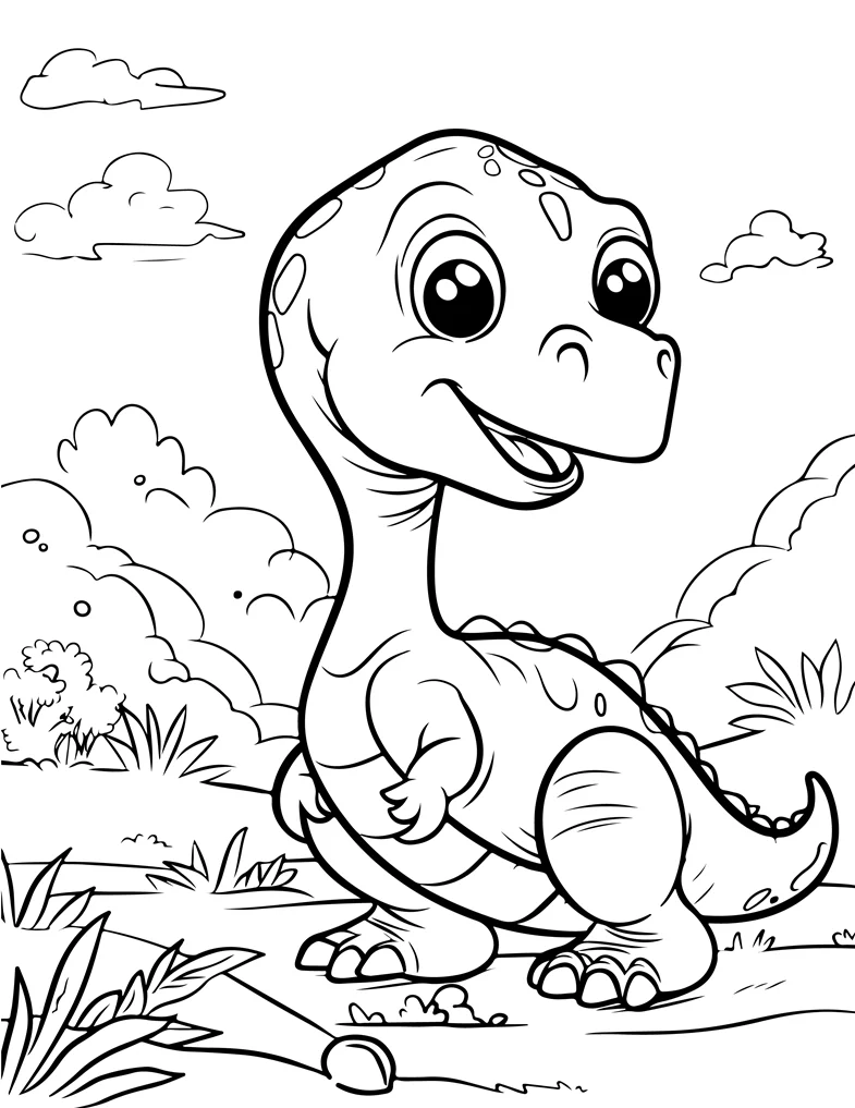 Desenhos de Dinossauros para colorir 50