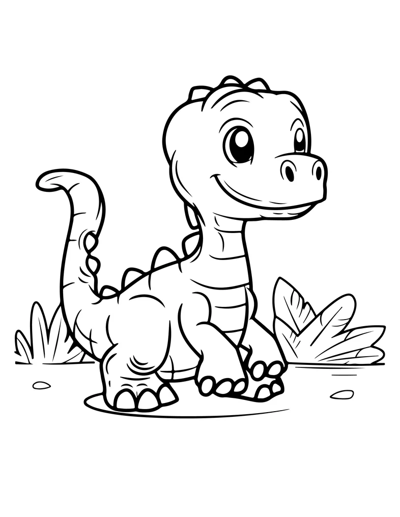 Desenhos de Dinossauros para colorir 6