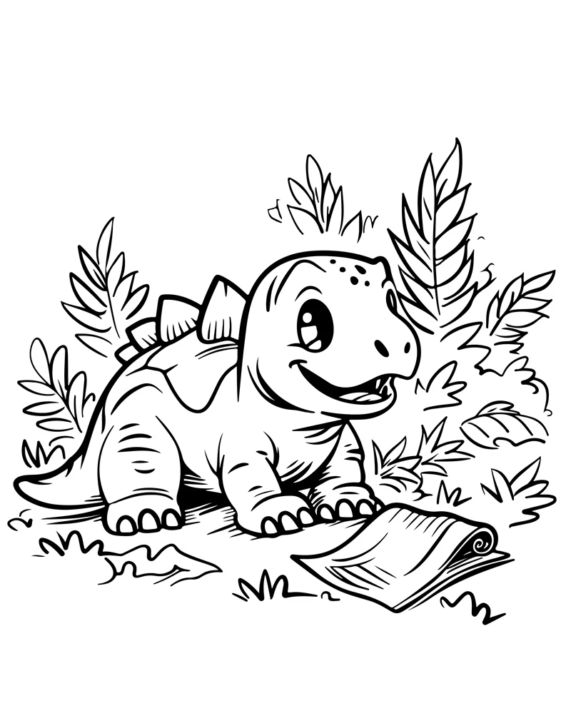 Desenhos de Dinossauros para colorir 75