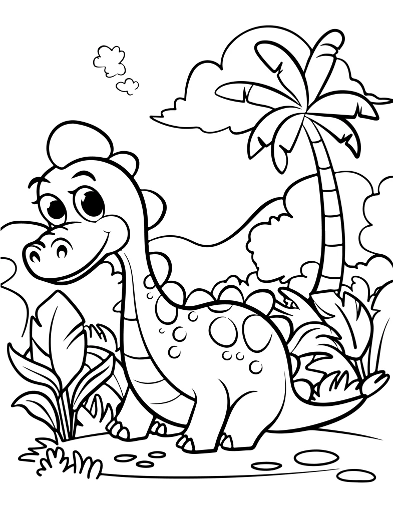 Desenhos de Dinossauros para colorir 76
