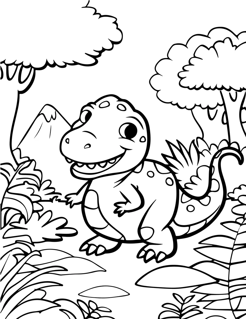 Desenhos de Dinossauros para colorir 77