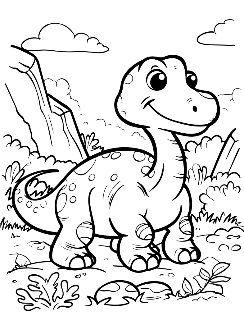 Desenhos de Dinossauros para colorir 81