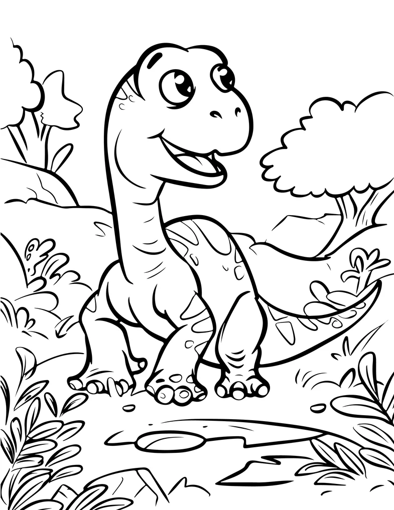 Desenhos de Dinossauros para colorir 82