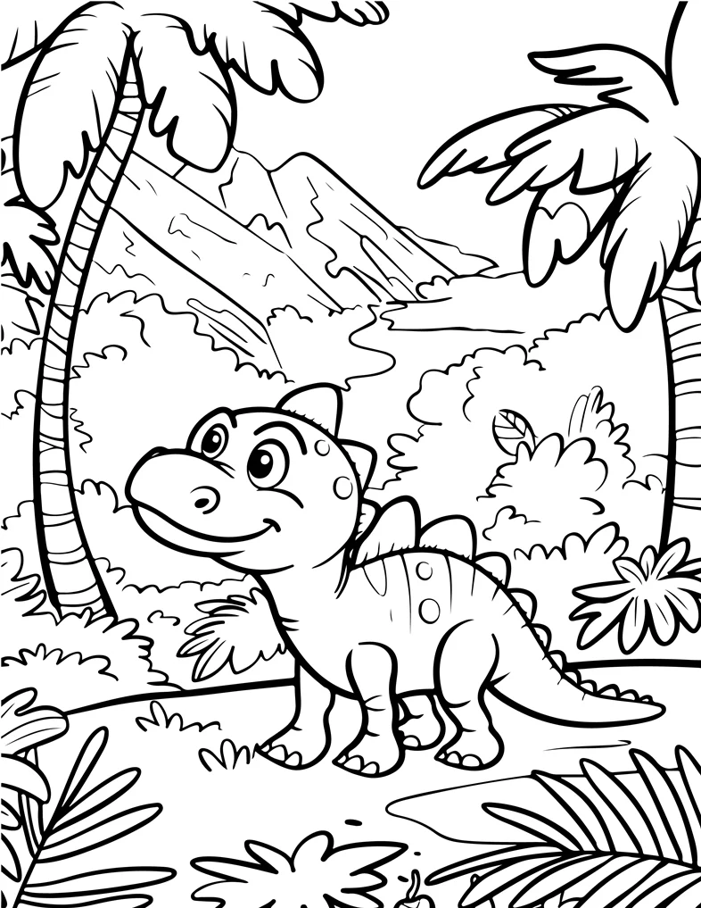 Desenhos de Dinossauros para colorir 85