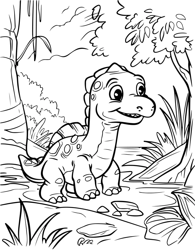 Desenhos de Dinossauros para colorir 87