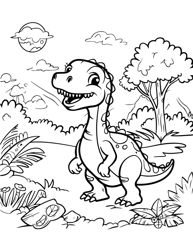 Desenhos de Dinossauros para colorir 98