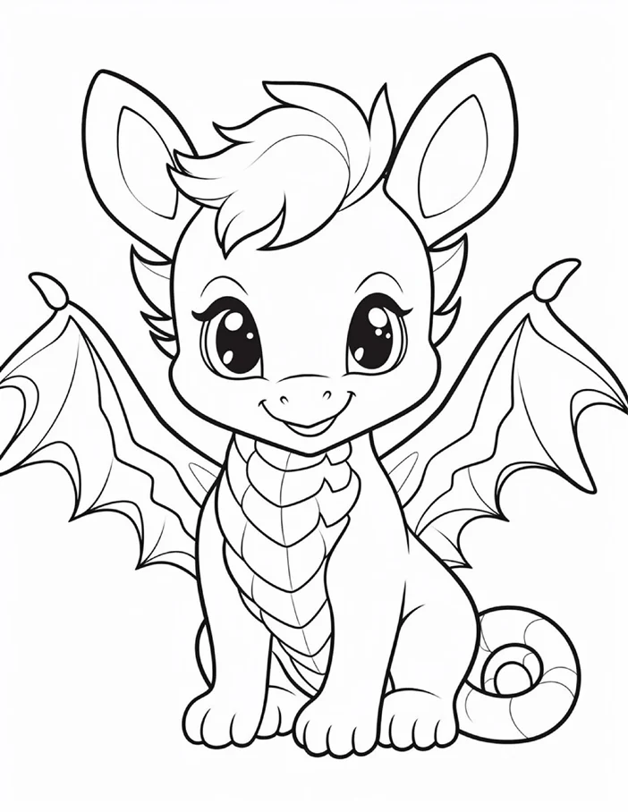 Desenhos de Dragão Fofinho para colorir 21