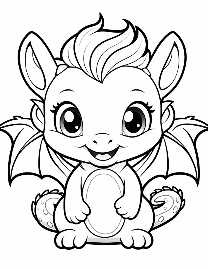 Desenhos de Dragão Fofinho para colorir 31