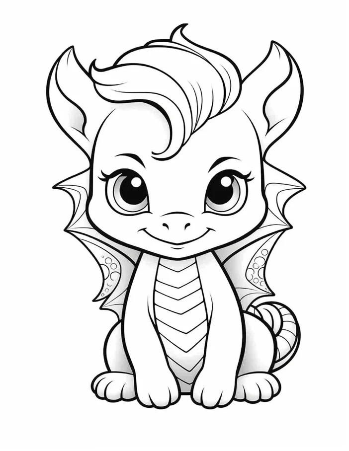 Desenhos de Dragão Fofinho para colorir 39