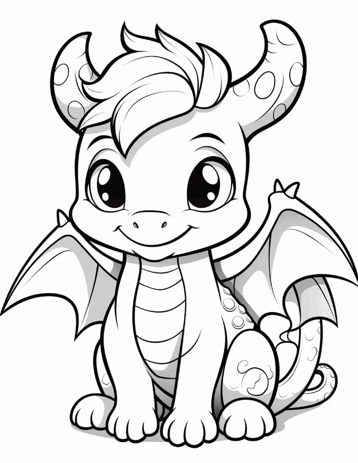 Desenhos de Dragão Fofinho para colorir 50
