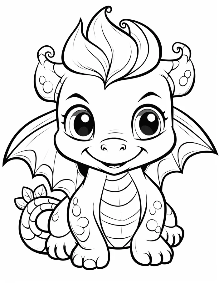 Desenhos de Dragão Fofinho para colorir 53