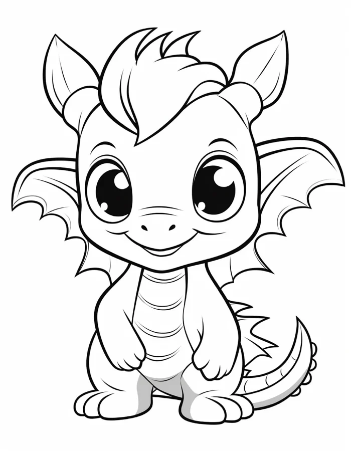 Desenhos de Dragão Fofinho para colorir 54