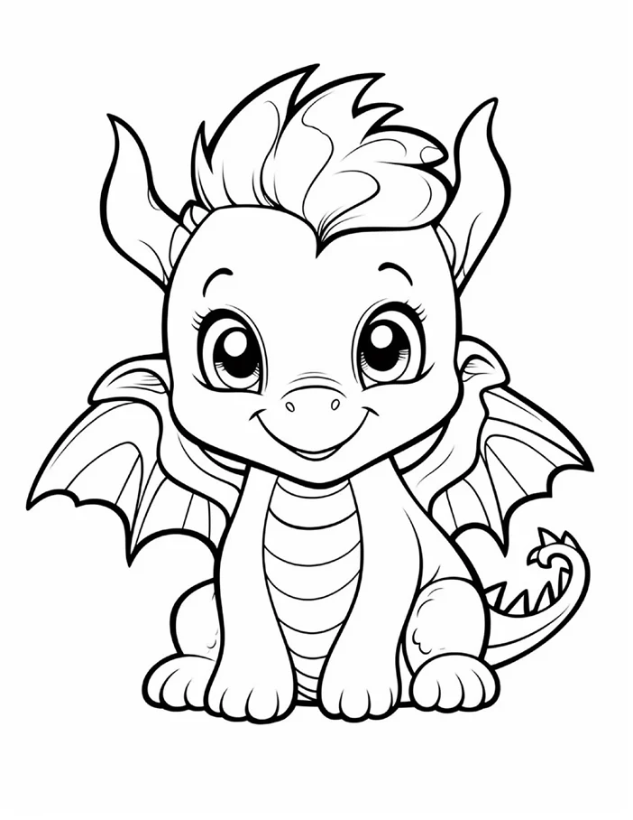 Desenhos de Dragão Fofinho para colorir 55