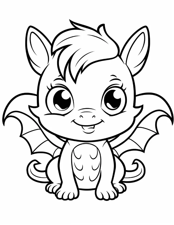 Desenhos de Dragão Fofinho para colorir 61