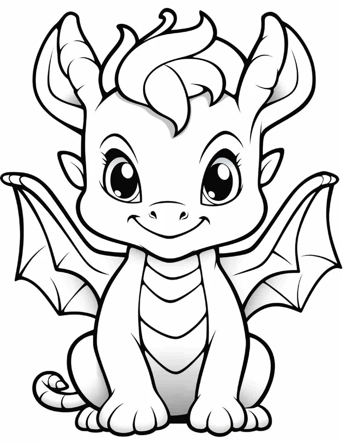 Desenhos de Dragão Fofinho para colorir 63