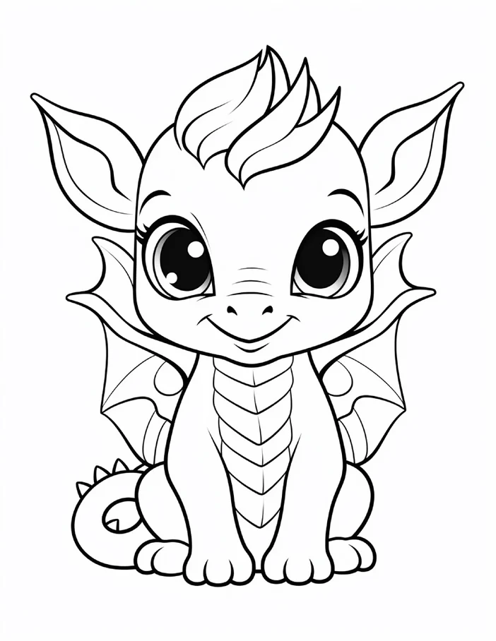 Desenhos de Dragão Fofinho para colorir 64