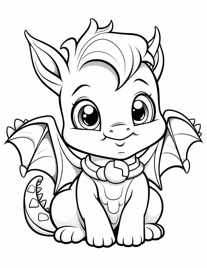 Desenhos de Dragão Fofinho para colorir 69