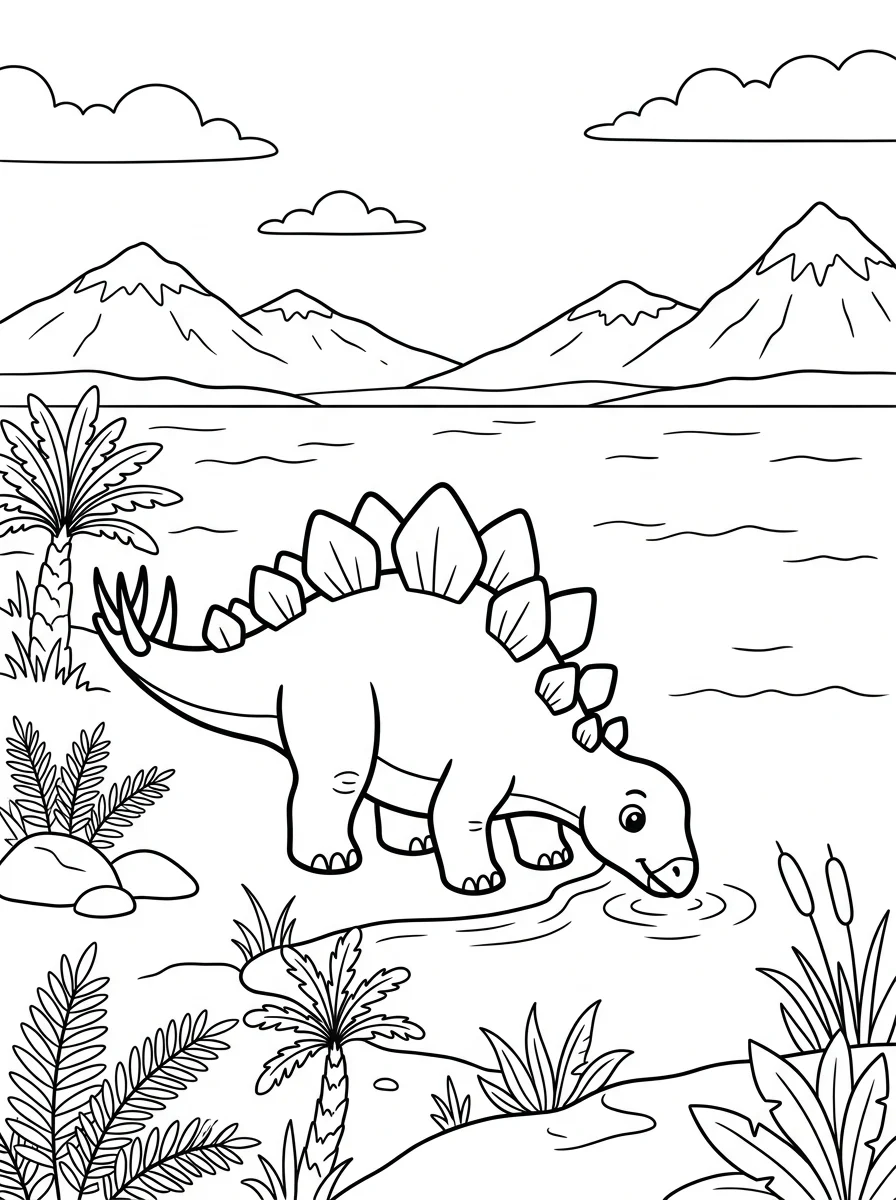Desenhos de Estegossauro para colorir 1