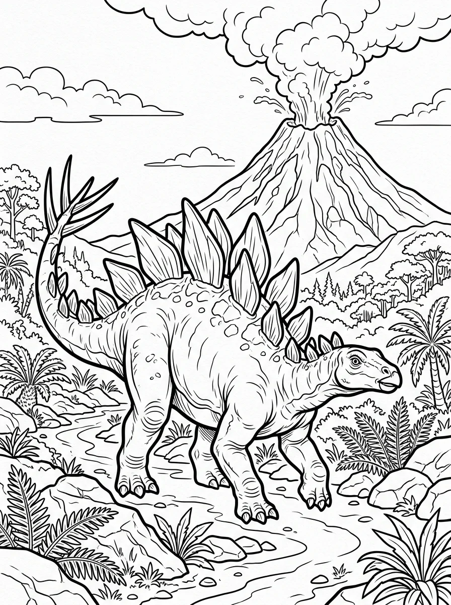 Desenhos de Estegossauro para colorir 10