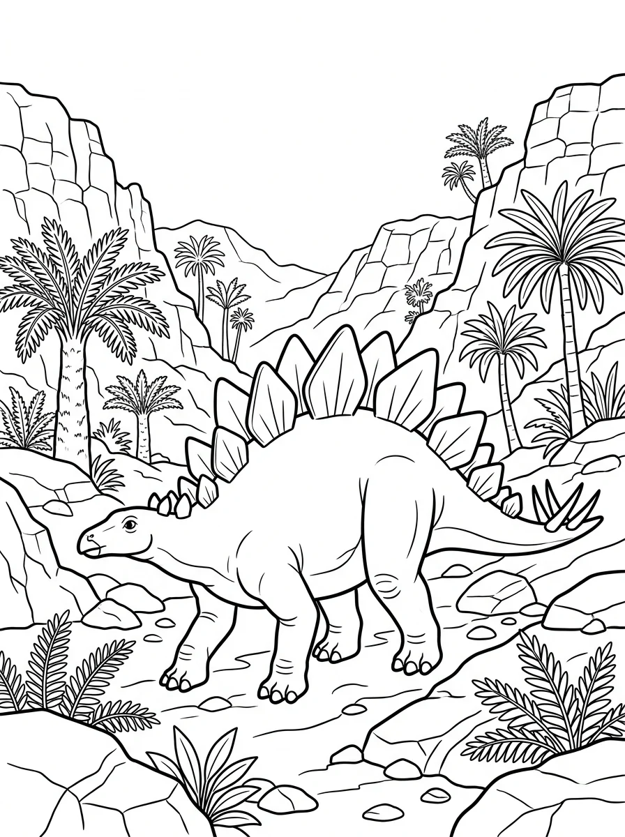 Desenhos de Estegossauro para colorir 12