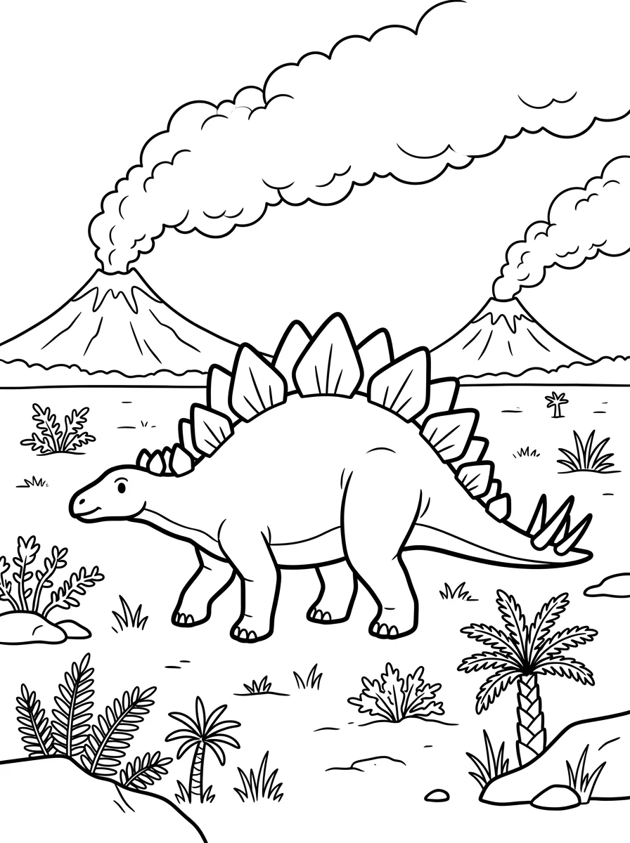 Desenhos de Estegossauro para colorir 13