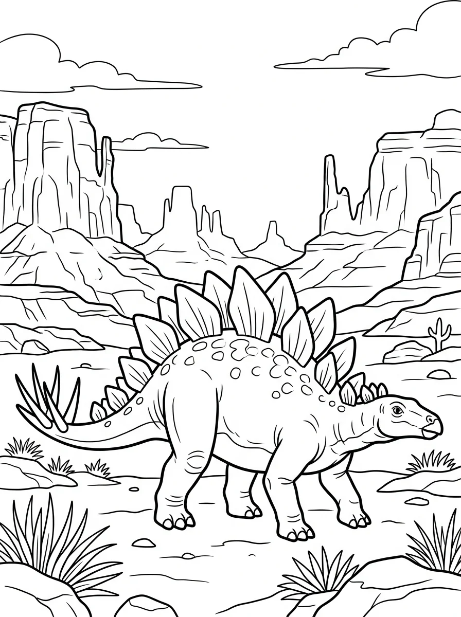 Desenhos de Estegossauro para colorir 14