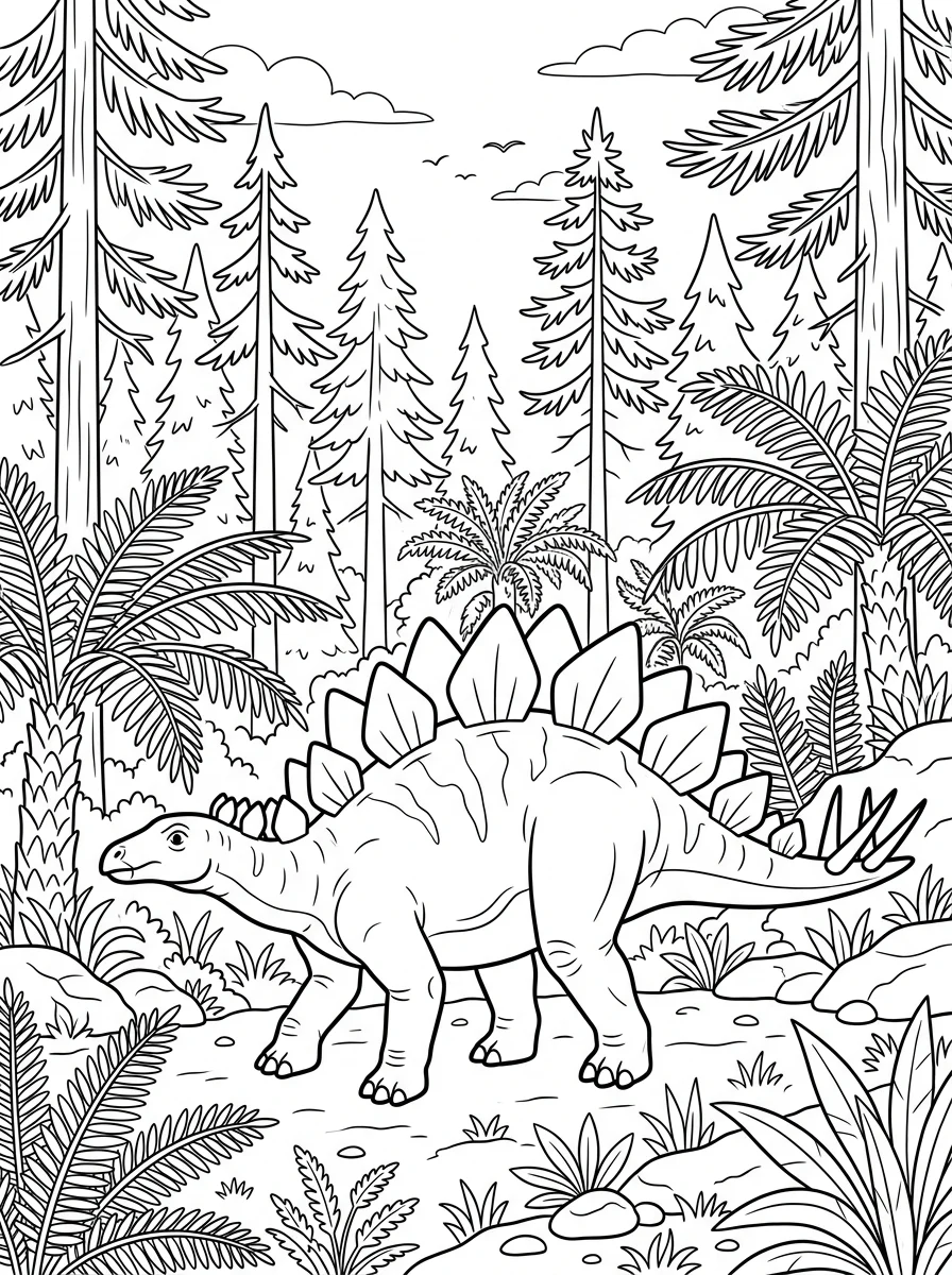 Desenhos de Estegossauro para colorir 15