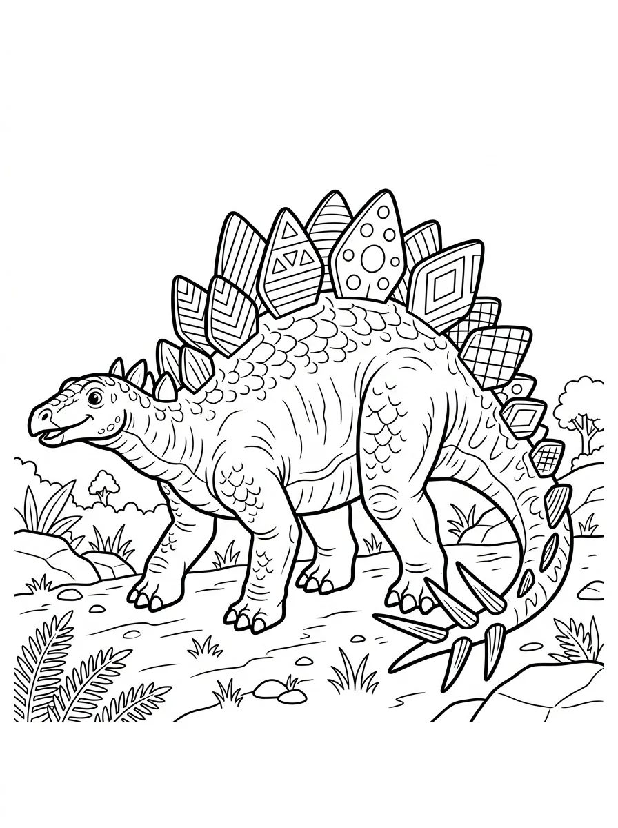 Desenhos de Estegossauro para colorir 16