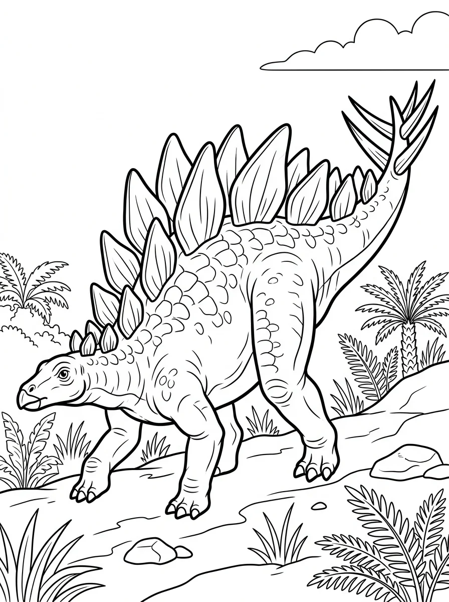 Desenhos de Estegossauro para colorir 17