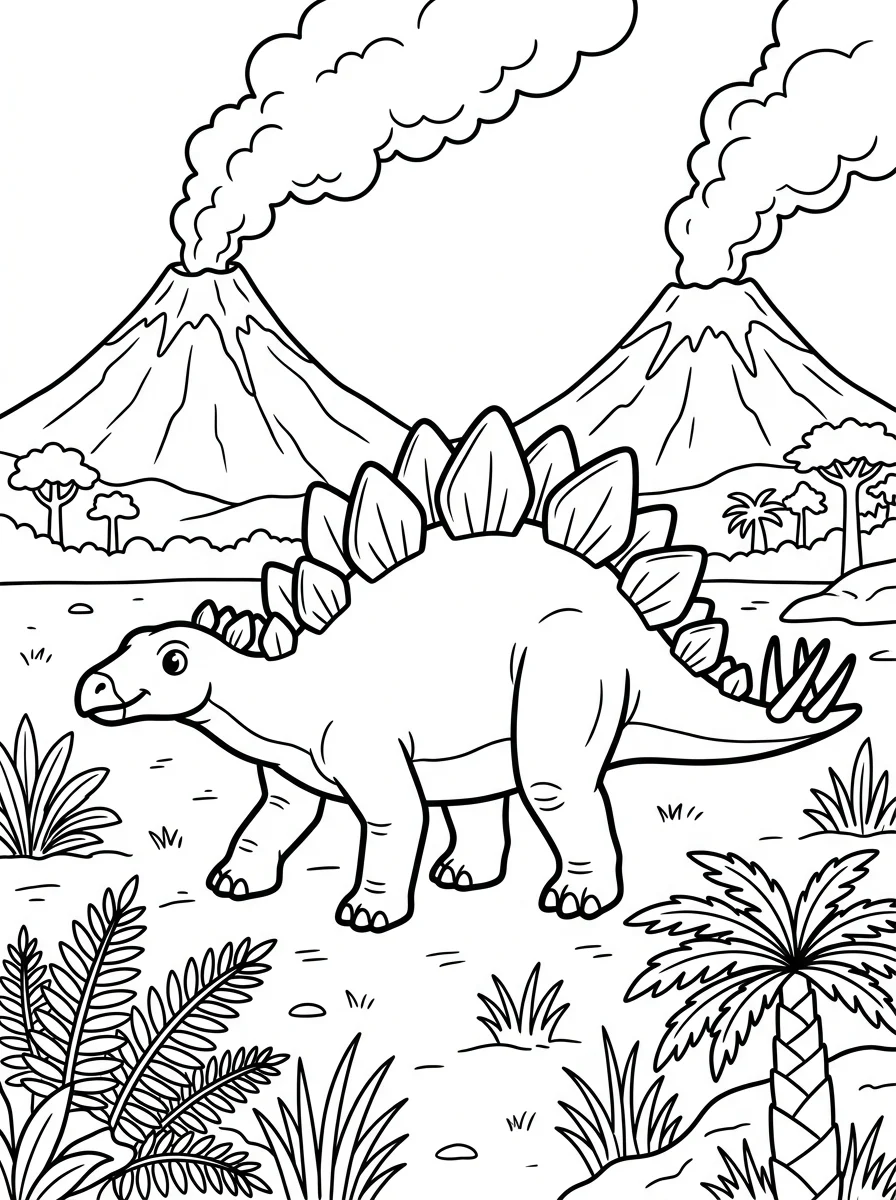 Desenhos de Estegossauro para colorir 18