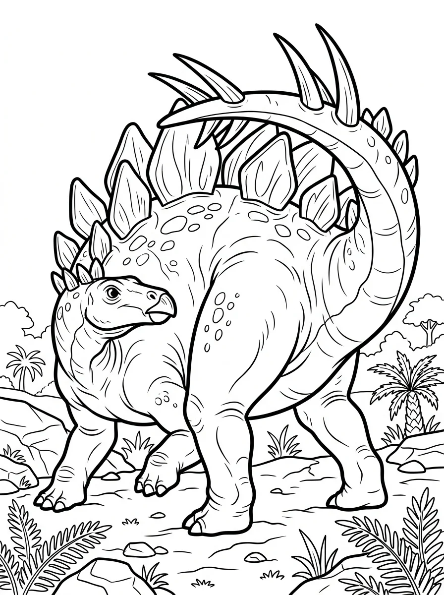 Desenhos de Estegossauro para colorir 19