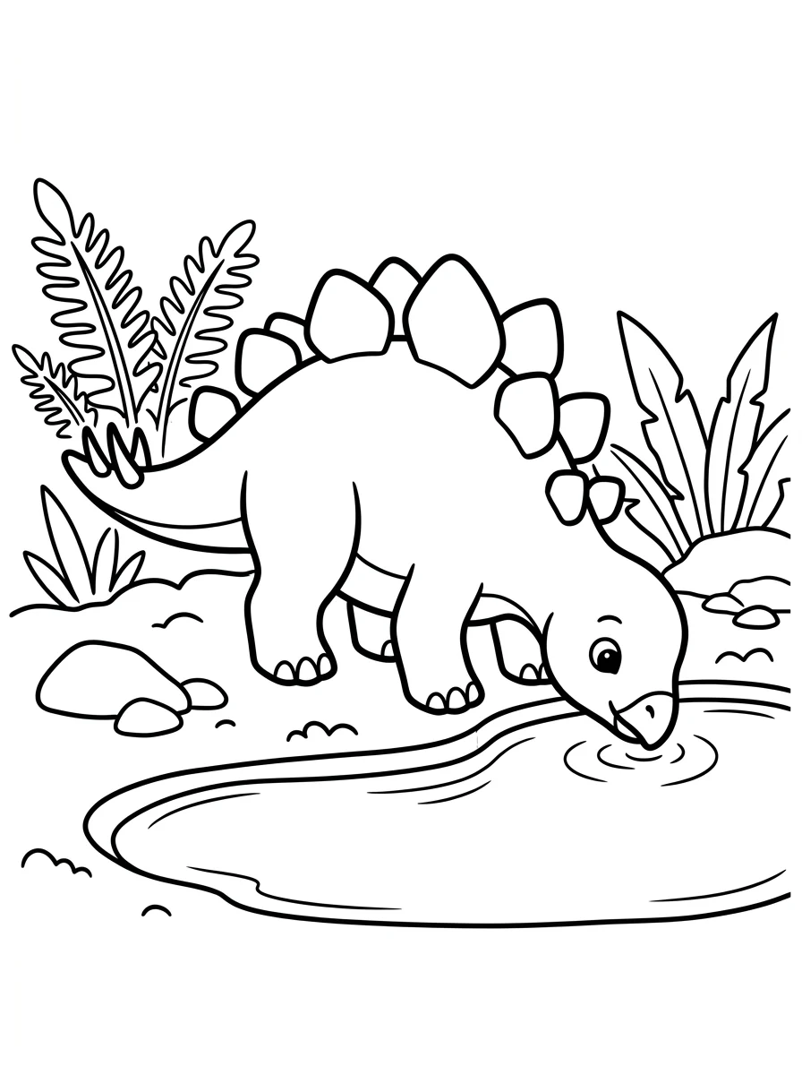 Desenhos de Estegossauro para colorir 2