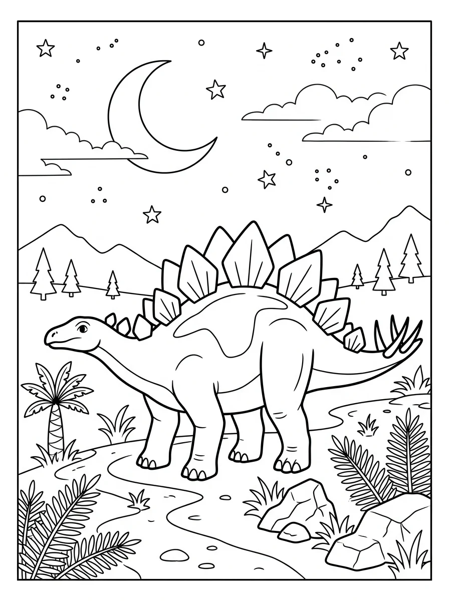 Desenhos de Estegossauro para colorir 22