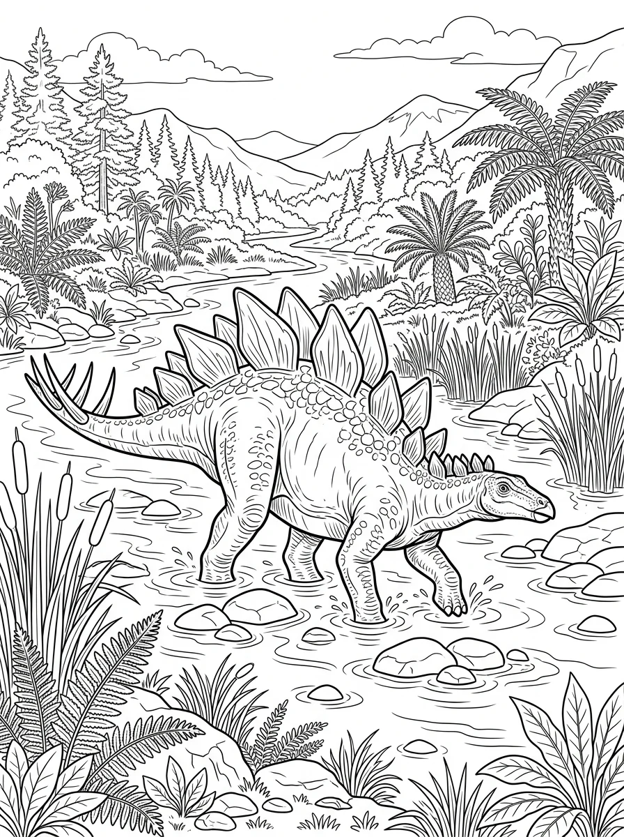 Desenhos de Estegossauro para colorir 24