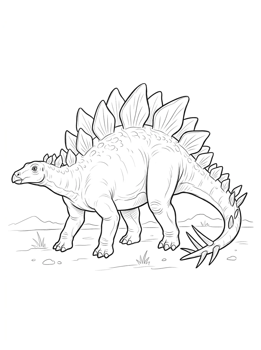 Desenhos de Estegossauro para colorir 26
