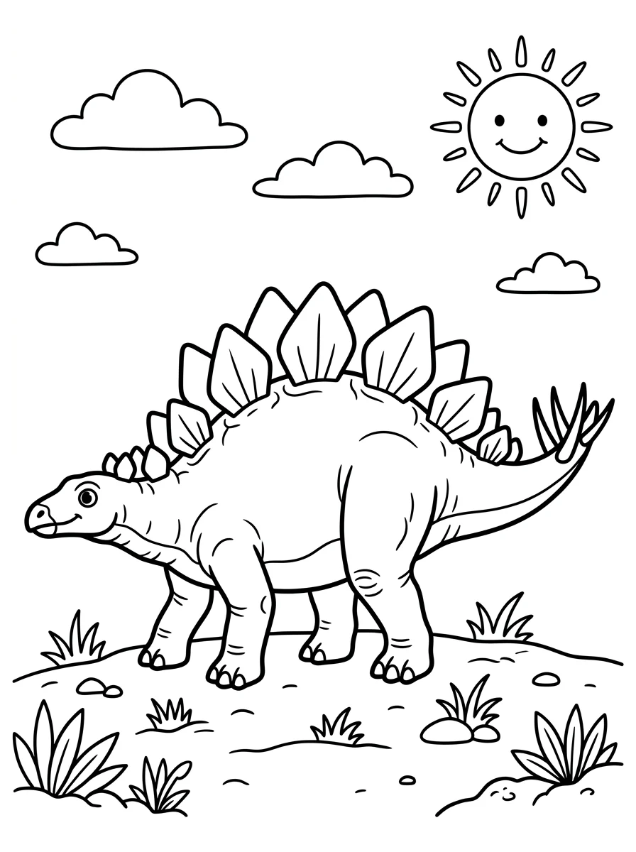 Desenhos de Estegossauro para colorir 27