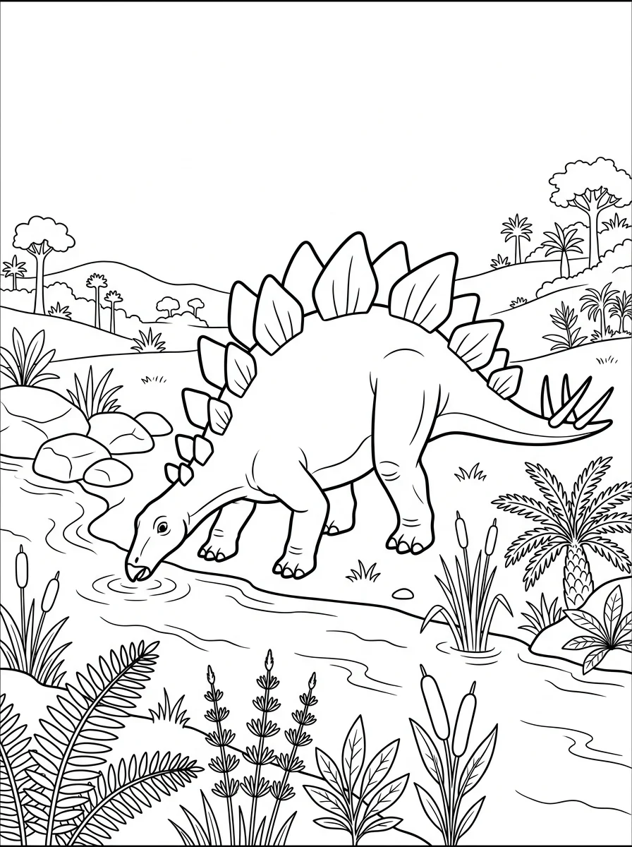 Desenhos de Estegossauro para colorir 28