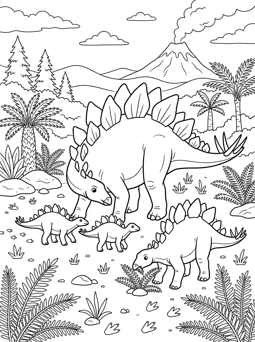 Desenhos de Estegossauro para colorir 32