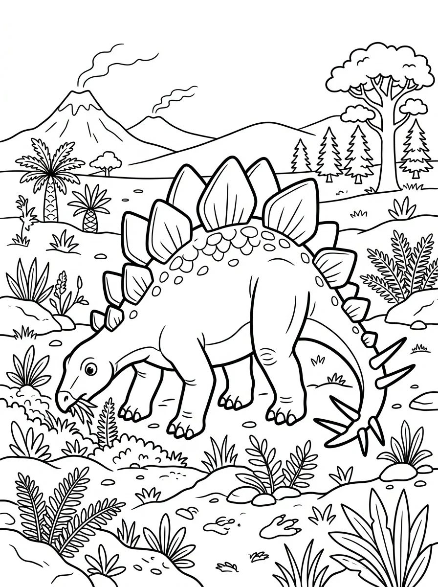 Desenhos de Estegossauro para colorir 33