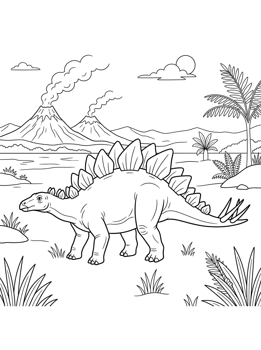 Desenhos de Estegossauro para colorir 36
